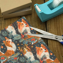 Load image into Gallery viewer, Christmas Starlight Shelties Gift Wrapping Paper - 2 Rolls-Christmas Ornament-Christmas,Rough Collie,Shetland Sheepdog,Wrapping Paper-4