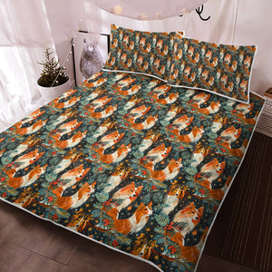 Christmas Starlight Shelties Quilted Blanket or Bedding Set-Bedding-Bedding, Blankets, Christmas, Home Decor, Rough Collie, Shetland Sheepdog-3