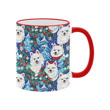 Load image into Gallery viewer, Christmas Trees Frolic American Eskies Coffee Mug-2