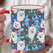Load image into Gallery viewer, Christmas Trees Frolic American Eskies Coffee Mug-White3-ONE SIZE-1