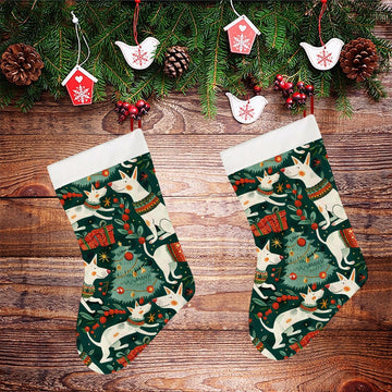 Christmas Wonderland Bull Terriers Christmas Stocking 26x42cm White1 2 360x