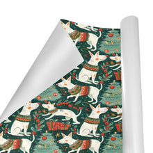 Load image into Gallery viewer, Christmas Wonderland Bull Terriers Gift Wrapping Paper - 2 Rolls-Christmas Ornament-Bull Terrier,Christmas,Wrapping Paper-2