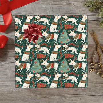 Christmas Wonderland Bull Terriers Gift Wrapping Paper 2 Rolls 3 360x