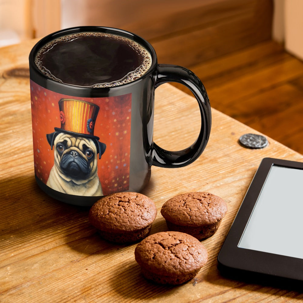 Circus Ringmaster Pug Coffee Mug-ONE SIZE-Black-1