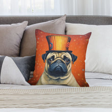 Load image into Gallery viewer, Circus Ringmaster Pug Plush Pillow Case-Cushion Cover-Dog Dad Gifts, Dog Mom Gifts, Home Decor, Pillows, Pug-2
