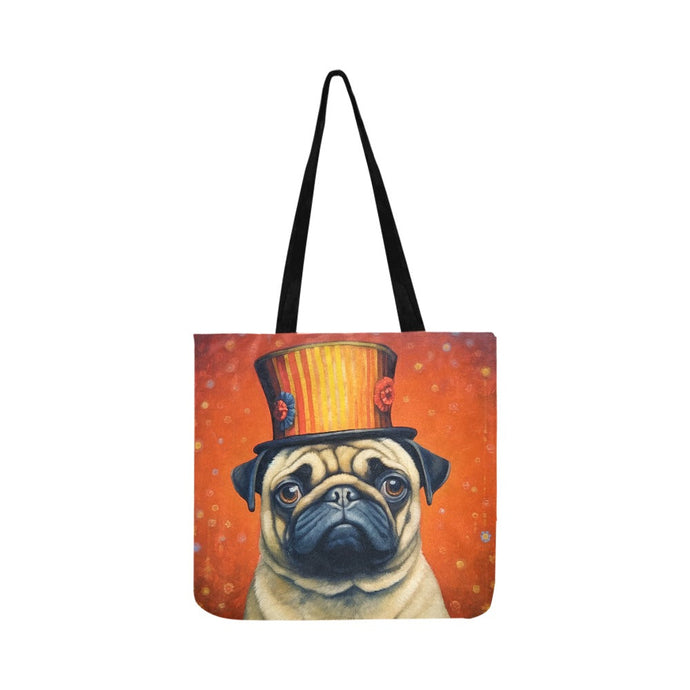 Circus Ringmaster Pug Shopping Tote Bag-Accessories-Accessories, Bags, Dog Dad Gifts, Dog Mom Gifts, Pug-ONESIZE-1