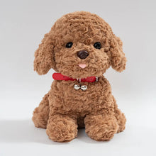 Load image into Gallery viewer, Cockapoo Plush Toy - White / Cream, Apricot / Red Colors - Red Collar with Double Bell Design-Stuffed Animals-Apricot / Red Colors-Small-11