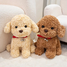 Load image into Gallery viewer, Cockapoo Plush Toy - White / Cream, Apricot / Red Colors - Red Collar with Double Bell Design-Stuffed Animals-13