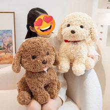 Load image into Gallery viewer, Cockapoo Plush Toy - White / Cream, Apricot / Red Colors - Red Collar with Double Bell Design-Stuffed Animals-18