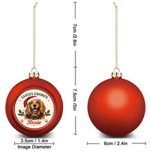 Load image into Gallery viewer, Cocker Spaniel Ornament - Classic Red Round Shape - Santa's Favourite Design - Personalized with Photo and Name-Christmas Ornament-Christmas,Christmas Ornament,Cocker Spaniel,Personalize Artwork-5