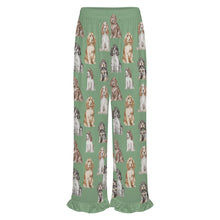 Load image into Gallery viewer, Cocker Spaniel Pajama Pants for Women - Ruffle Hem Design - Watercolor Elegance Cocker Spaniels-Pajamas-Apparel,Cocker Spaniel,Dog Mom Gifts,Pajamas-22