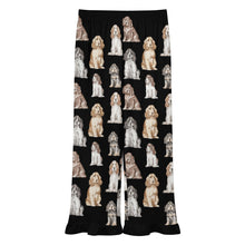 Load image into Gallery viewer, Cocker Spaniel Pajama Pants for Women - Ruffle Hem Design - Watercolor Elegance Cocker Spaniels-Pajamas-Apparel,Cocker Spaniel,Dog Mom Gifts,Pajamas-5