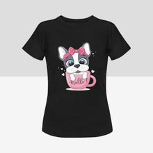Load image into Gallery viewer, Coffee Cup Boston Terrier Women&#39;s Cotton T-Shirts - 5 Colors-Apparel-Apparel, Boston Terrier, Shirt, T Shirt-7
