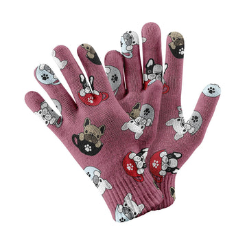 Coffee Cup Frenchies Touch Screen Gloves Rose Gold 3 360x