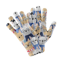 Load image into Gallery viewer, College Freshmen French Bulldogs Touch Screen Gloves-Accessories-Accessories, Dog Dad Gifts, Dog Mom Gifts, French Bulldog, Gloves-6