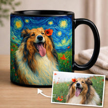 Load image into Gallery viewer, Personalized Starry Night Artwork Shetland Sheepdog Coffee Mug-Mug-Shetland Sheepdog,Dog Dad Gifts,Dog Memorial Gifts,Dog Mom Gifts,Mugs,Personalize Artwork-10