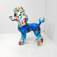 Load image into Gallery viewer, Color Blend Poodle Resin Statues-Blue graffiti-11