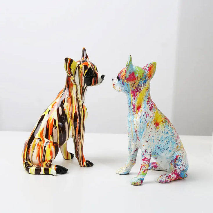 Color Splash Chihuahuas Hydro Drip Art Statues-Home Decor-Chihuahua, Dog Dad Gifts, Dog Mom Gifts, Home Decor, Statue-4