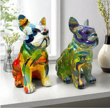 Load image into Gallery viewer, Color Swirl Sitting French Bulldog Resin Statues-13