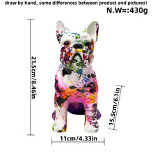 Load image into Gallery viewer, Color Swirl Sitting French Bulldog Resin Statues-A-18