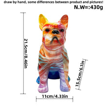Load image into Gallery viewer, Color Swirl Sitting French Bulldog Resin Statues-C-16