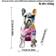 Load image into Gallery viewer, Color Swirl Sitting French Bulldog Resin Statues-D-15