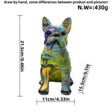 Load image into Gallery viewer, Color Swirl Sitting French Bulldog Resin Statues-E-14