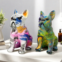 Load image into Gallery viewer, Color Swirl Sitting French Bulldog Resin Statues-1