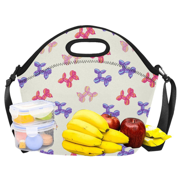 Colorful Balloon Poodles Neoprene Lunch Bag-3