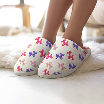 Colorful Balloon Poodles Womens Cotton Mop Slippers 3 360x