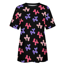 Load image into Gallery viewer, Colorful Balloon Poodles Women's Cotton T-Shirt-Apparel--32