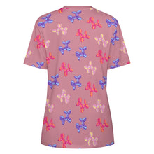 Load image into Gallery viewer, Colorful Balloon Poodles Women's Cotton T-Shirt-Apparel--35