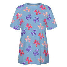 Load image into Gallery viewer, Colorful Balloon Poodles Women's Cotton T-Shirt-Apparel--13