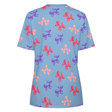 Load image into Gallery viewer, Colorful Balloon Poodles Women's Cotton T-Shirt-Apparel--5