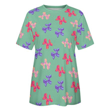 Load image into Gallery viewer, Colorful Balloon Poodles Women's Cotton T-Shirt-Apparel--16