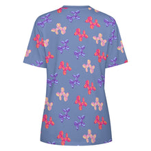 Load image into Gallery viewer, Colorful Balloon Poodles Women's Cotton T-Shirt-Apparel--10