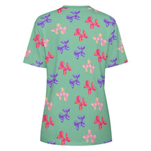 Load image into Gallery viewer, Colorful Balloon Poodles Women's Cotton T-Shirt-Apparel--14