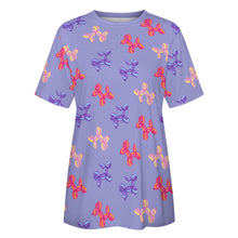 Load image into Gallery viewer, Colorful Balloon Poodles Women's Cotton T-Shirt-Apparel--22