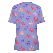Load image into Gallery viewer, Colorful Balloon Poodles Women's Cotton T-Shirt-Apparel--21