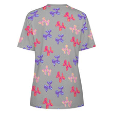 Load image into Gallery viewer, Colorful Balloon Poodles Women's Cotton T-Shirt-Apparel--28