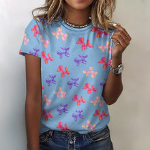 Load image into Gallery viewer, Colorful Balloon Poodles Women's Cotton T-Shirt-Apparel--7