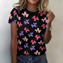 Load image into Gallery viewer, Colorful Balloon Poodles Women's Cotton T-Shirt-Apparel--33
