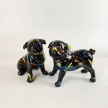 Load image into Gallery viewer, Image of black pug statues in sitting and standing design