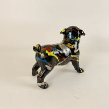 Load image into Gallery viewer, Standing back image of black pug statue