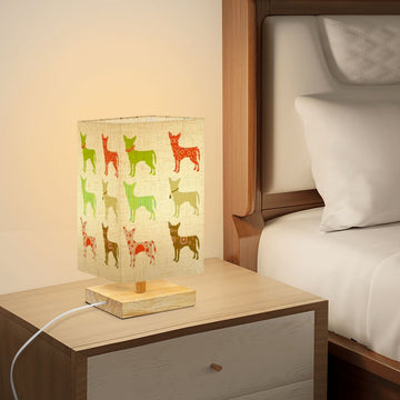 Colorful Chihuahua Silhouettes Love Desktop Table Lamp 360x