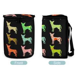 Colorful Chihuahua Silhouettes Multipurpose Car Storage Bag-Car Accessories-Bags, Car Accessories, Chihuahua-Black-6