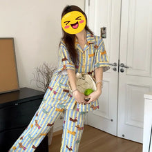 Load image into Gallery viewer, Colorful Dachshunds Striped Cotton Pajamas Set for Women-Apparel-Apparel,Dachshund,Dog Mom Gifts,Pajamas-2