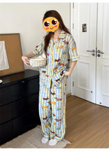 Load image into Gallery viewer, Colorful Dachshunds Striped Cotton Pajamas Set for Women-Apparel-Apparel,Dachshund,Dog Mom Gifts,Pajamas-1