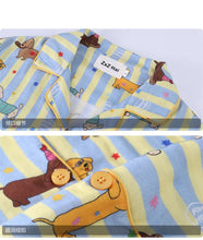 Load image into Gallery viewer, Colorful Dachshunds Striped Cotton Pajamas Set for Women-9