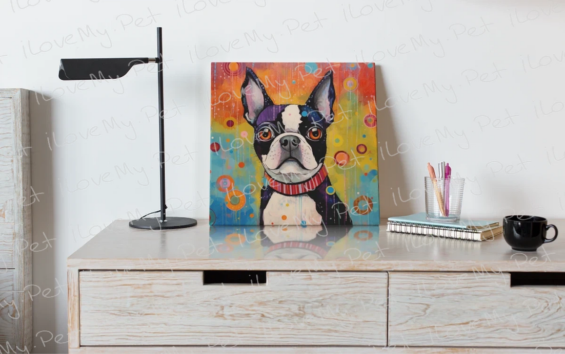 Colorful Dream Boston Terrier Framed Wall Art Poster-Art-Boston Terrier, Dog Art, Home Decor, Poster-2